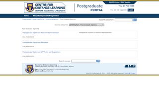 
                            6. Postgraduate Programmes Portal: Post-Graduate Diploma - OAUCDL - Oau Postgraduate Portal