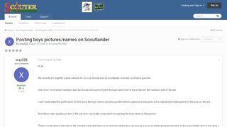 
                            3. Posting boys pictures/names on Scoutlander - SCOUTER Forum - Scoutlander Sign In