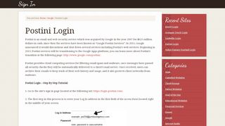 
                            8. Postini Login – Postini.com Account Sign In - Signin.co - Postini Portal Page