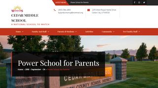 Power School for Parents – Cedar Middle School - Cedar Middle School Powerschool Portal