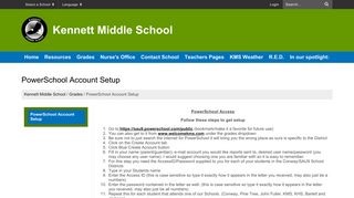 
                            2. PowerSchool Account Setup - Kennett Middle School - Powerschool Student Portal Kms