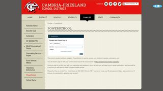 
PowerSchool - Cambria-Friesland School District
