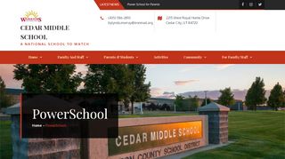 PowerSchool – Cedar Middle School - Cedar Middle School Powerschool Portal