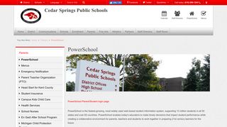 PowerSchool - Cedar Springs Public Schools - Cedar Middle School Powerschool Portal