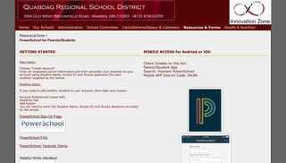 
                            5. PowerSchool for Parents/Students - QRSD - Google Sites - Qrsd Parent Portal