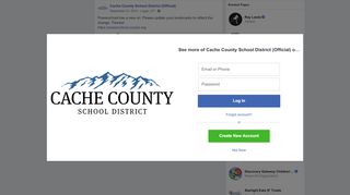 
Powerschool has a new url. Please... - Cache County School ...
