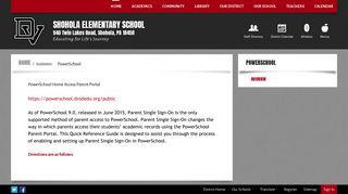 
PowerSchool / Overview - Delaware Valley School District
