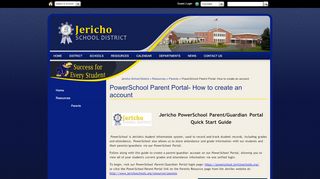 
                            4. PowerSchool Parent Portal- How to create an account - Jericho ... - Powerschool Jericho Parent Portal