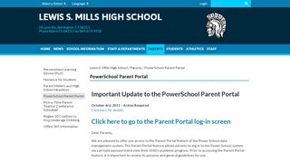 
PowerSchool Parent Portal - Lewis S. Mills High School - Regional ...
