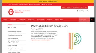 
PowerSchool Solution for App Users | About Us - Ottumwa ...
