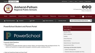 
PowerSchool Student and Parent Portal | Amherst-Pelham Regional ...
