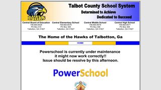 
PowerSchool - Talbot County School System
