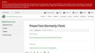 
PowerTest (formerly iTest) - Campbell  
