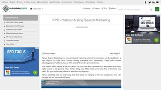 
PPC - Yahoo! & Bing Search Marketing - Tutorialspoint  
