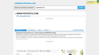 
                            7. ppstest2.com at WI. Pearblossom Private School, Inc.: Online ... - Pps Test2 Portal