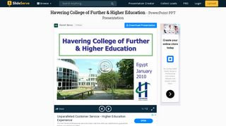 
                            7. PPT - Havering College of Further & Higher Education ... - Havering College Blackboard Portal
