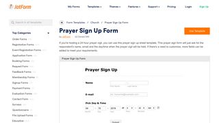 
                            5. Prayer Sign Up Form Template | JotForm - Prayer Vigil Sign Up