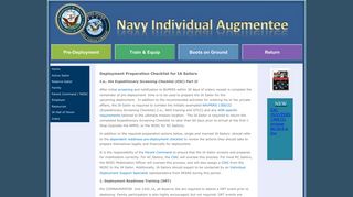 
Pre-deployment - Navy.mil
