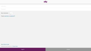 
                            3. Pre Login - Ally Bank - Ally Financial Payment Portal
