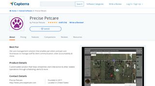 
                            7. Precise Petcare Reviews and Pricing - 2020 - Capterra - Precise Petcare Portal