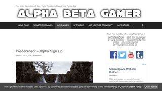
Predecessor – Alpha Sign Up | Alpha Beta Gamer
