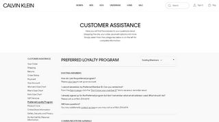 
                            4. Preferred Loyalty Program | Calvin Klein - Calvin Klein Account Portal