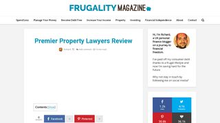 
Premier Property Lawyers Review | Frugality Magazine  
