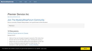 
                            5. Premier Service Inc - Mystery Shopping Forum - Premier Service Mystery Shopping Portal