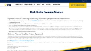 
                            2. Premium Finance - btis - Best Choice Premium Finance Agent Portal