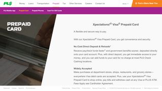 
                            1. Prepaid Card - PLS - Xpectations Account Login