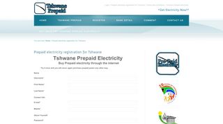 
Prepaid electricity registration for Tshwane - Tshwane Prepaid  
