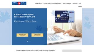 
                            5. Prepaid Reloadable Visa* Card | Easy to use. Worry free. - Canada Post Visa Portal
