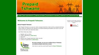 
Prepaid Tshwane - Home Page  
