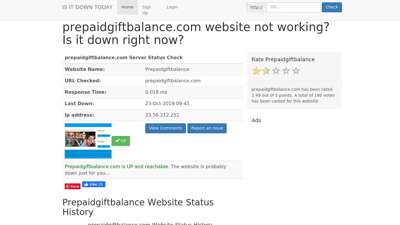 prepaidgiftbalance.com - Is Prepaidgiftbalance down right ...