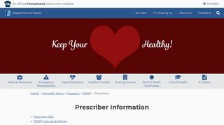 
                            4. Prescribers - PA Department of Health - PA.gov - Pa Prescription Drug Monitoring Program Portal