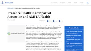 
                            8. Presence Health is now part of Ascension and AMITA Health - Presence Health Portal