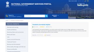 
                            6. President's Secretariat Helpline | National Government Services Portal - President Grievance Portal