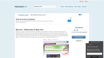 Press About buxinc.com - Bux Inc : Welcome To Bux Inc!