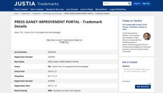 
                            7. press ganey improvement portal - Justia Trademarks - Press Ganey Improvement Portal Login