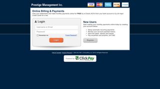 
                            8. Prestige Management | Online Monthly Payments - ClickPay - Prestige Pay Login