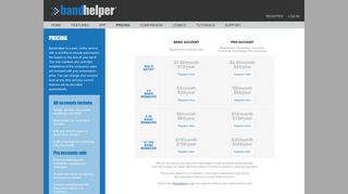 Pricing - BandHelper - Bandhelper Portal