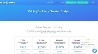 
                            7. Pricing - SmarterSelect - Smarter Select Portal