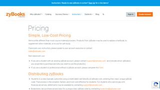 7. Pricing - zyBooks - Zybooks Sign In