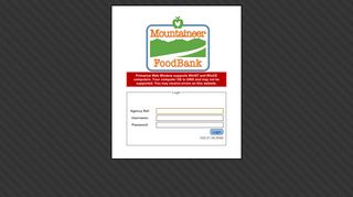 
                            5. Primarius Web Window - Mountaineer Food Bank Portal