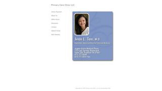 
                            3. Primary Care Clinic LLC - Dr Jean Tan Patient Portal