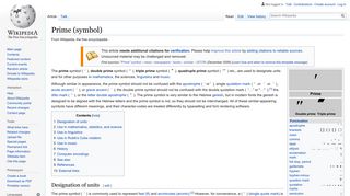 
Prime (symbol) - Wikipedia  
