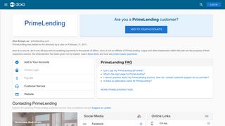 
                            6. PrimeLending | Make Your Mortgage Payment Online | doxo ... - Prime Lending Loan Administration Login