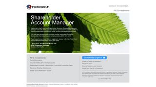 
                            6. Primerica Shareholder Services - Pioneer Investments Shareholder Portal