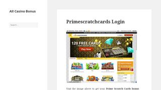 
                            14. Primescratchcards Login - Casino Bonus - Primescratchcards Portal