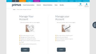 Primus Canada - Manage Your Account